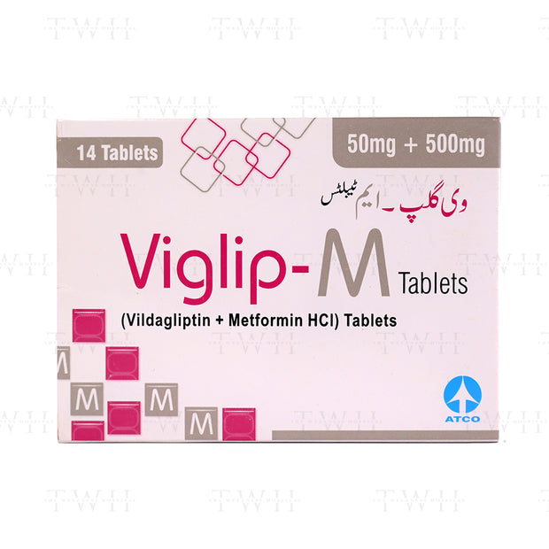 Viglip-M Tablets 50mg+500mg