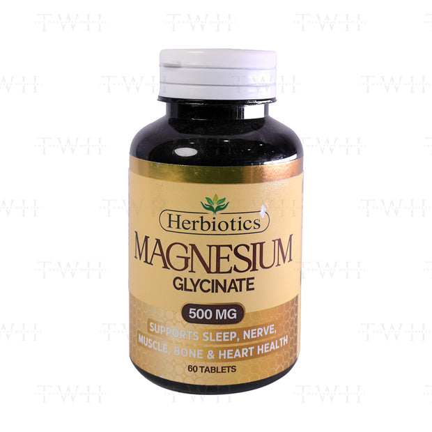 Megnesium Glycinate 500mg Tablets (Herbiotics)